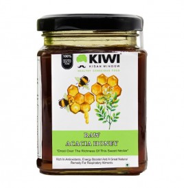 Kiwi Kisan Window Raw Acacia Honey   Glass Jar  350 grams